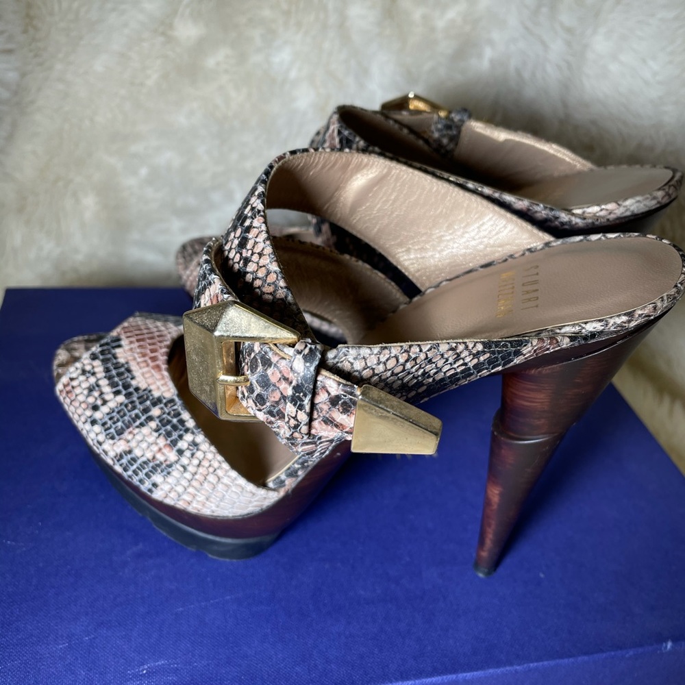 Stuart Weitzman Fuax Python Heels - image 4